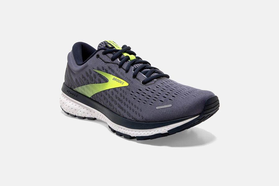 Brooks Israel Ghost 13 Road Running Shoes Mens - Grey/Green - UYG-674023